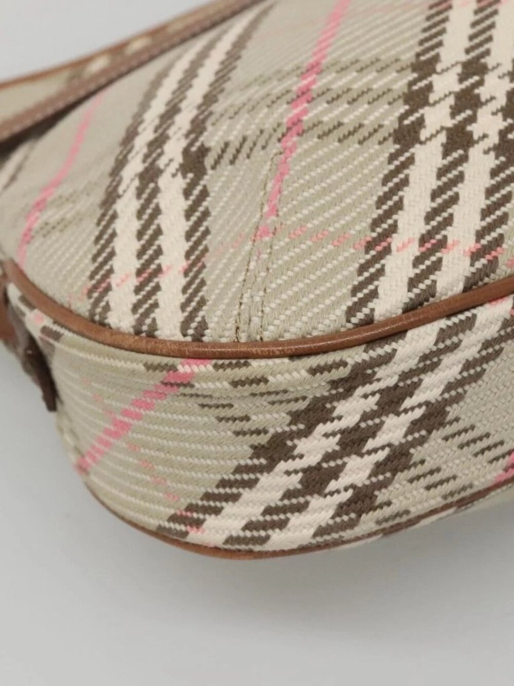 BURBERRY Nova Check Blue Label Shoulder Bag Canvas Beige - Picture 5 of 16